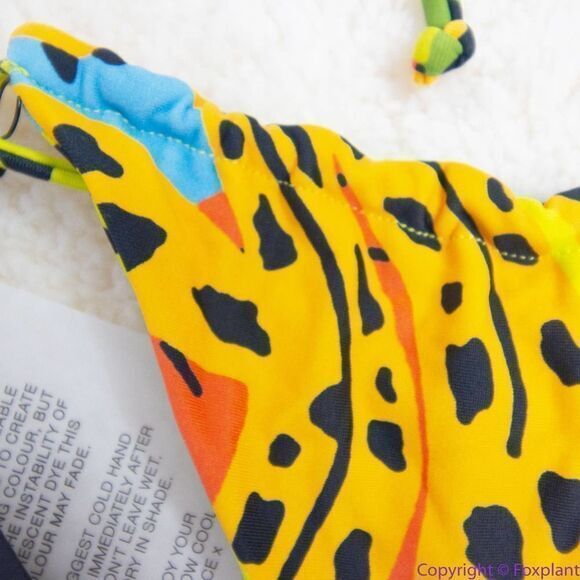 NEW It’s‎ Now Cool square top string bottom bikini in bananas, M - Picture 13 of 15